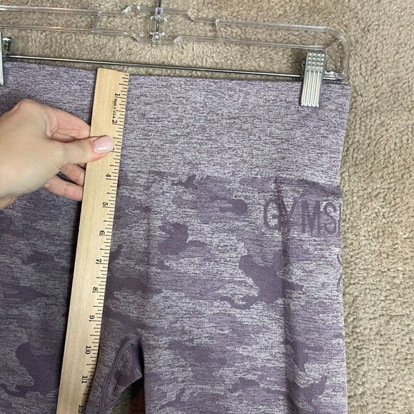 Gymshark Leggings Womens Small Lavender Camo Seamless High-Rise Workout Gym - Picture 6 of 11